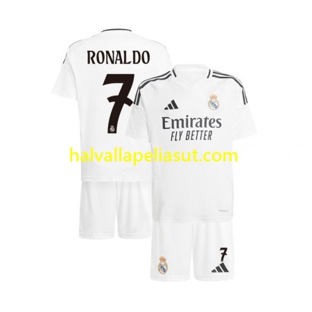 Jalkapallo Pelipaidat/Peliasut Real Madrid Cristiano Ronaldo 7 Lasten Kotipaita 2024-2025 Lyhythihainen